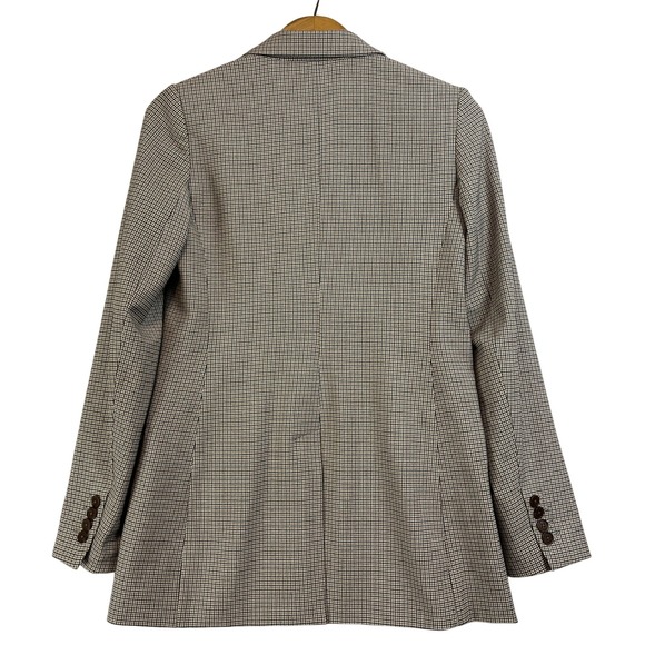 Babaton Womens Double Breasted Houndstooth Blazer Size 2 Brown Black‎ - Picture 10 of 11